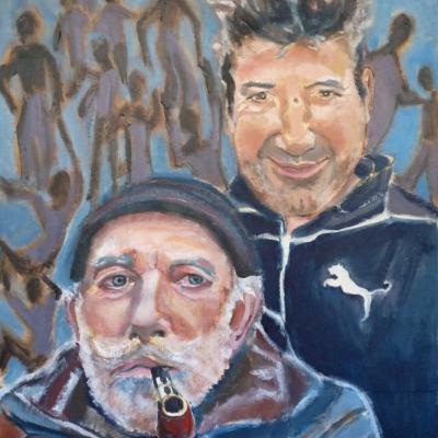 DEUX AMIS (SDF) 46X38