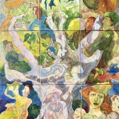 DANS LA MAIN DU PLATANE 122X90