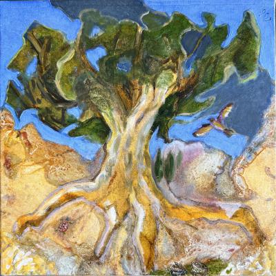 PLATANE ET GRENOUILLES 25X25